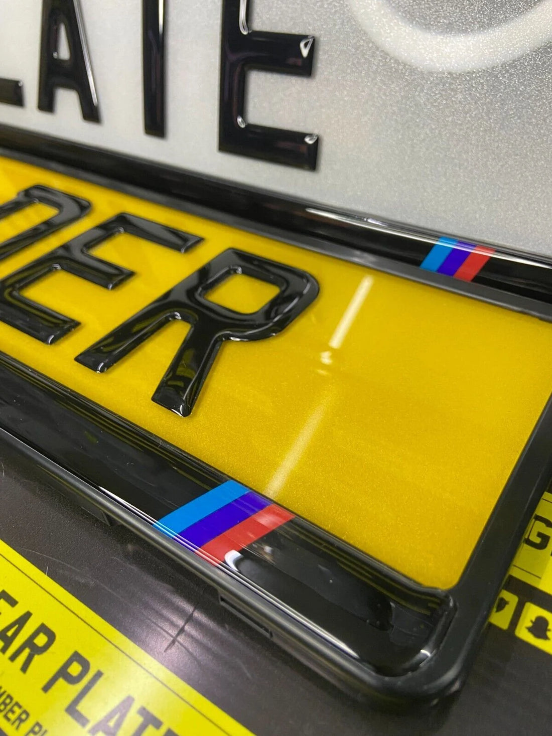 3D Gloss Gel Surround - BMW BLACK 3 STRIP