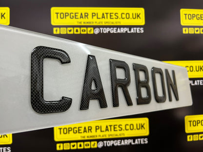 3D Gel Carbon – Show Plate (Not For Road Use)