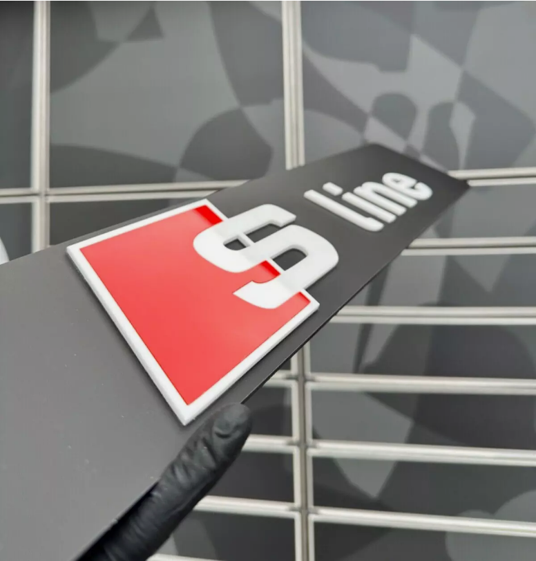 4D Audi S Line Show Plate Number Plate Covers Forecourt Car Sales Showroom