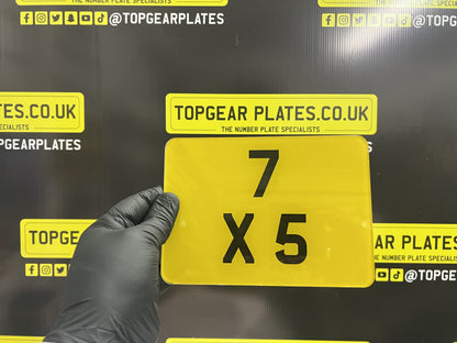 Rear Novelty Number Plates