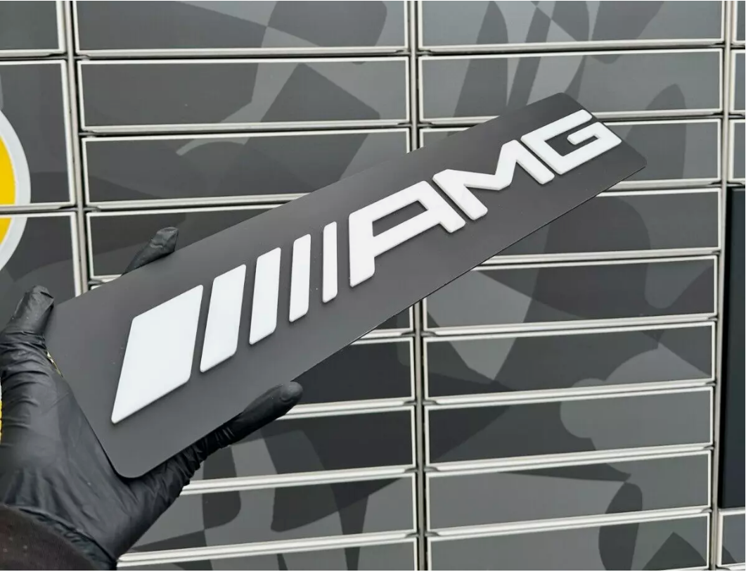 4D Mercedes AMG Show Plate Number Plate Covers Forecourt Car Sales Showroom