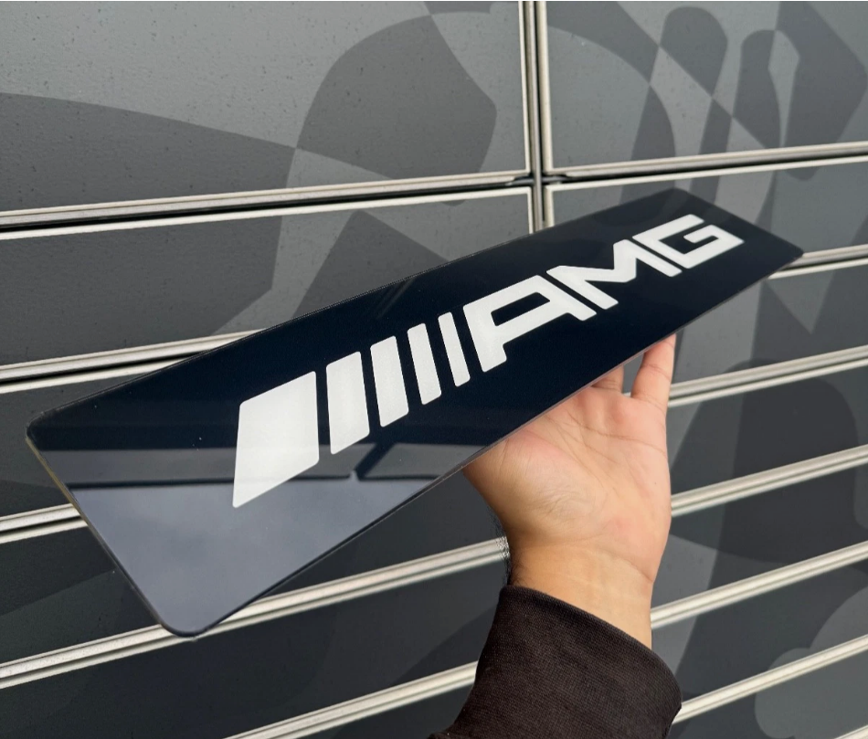 AMG Custom Printed Show Plate Number Plate Covers Forecourt Car Sales Showroom