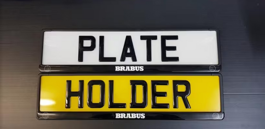 3D Gloss Gel Domed - Quick Release - Number Plate Holder - BRABUS