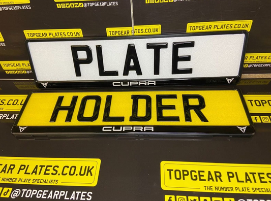 3D Gloss Gel - Quick Release - Car / Van Number Plate Holder Surround - CUPRA