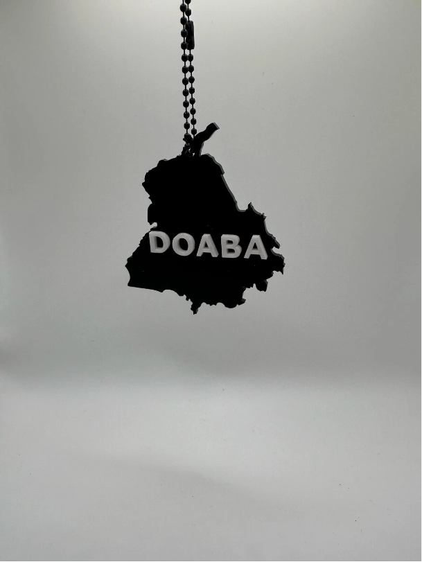 Doaba Map Sticker Doaba Punjab Map Sikh Name Pendant Car Rear Mirror Hanging Matte Acryl