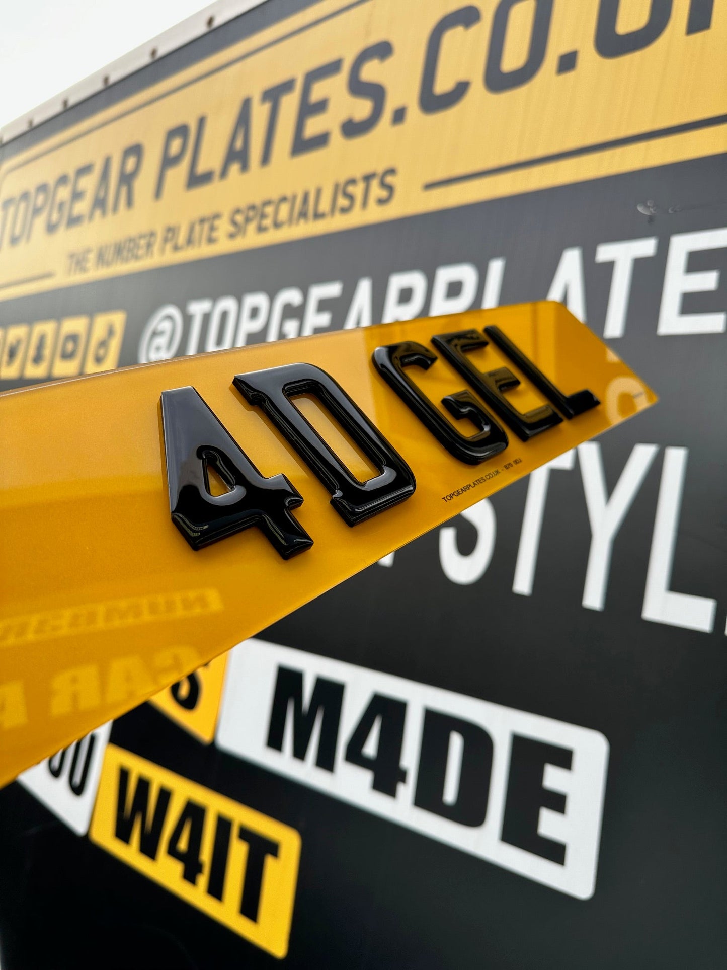 4D Gel Gloss Black – Show Plate (Not For Road Use)