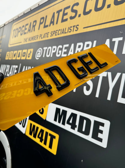 4D Gel Gloss Black – Show Plate (Not For Road Use)