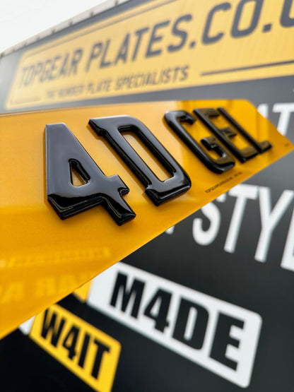 4D Gel Gloss Black – Show Plate (Not For Road Use)