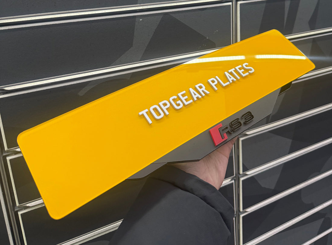 Audi S/RS Frameless Number Plate Surround – Raised Logo