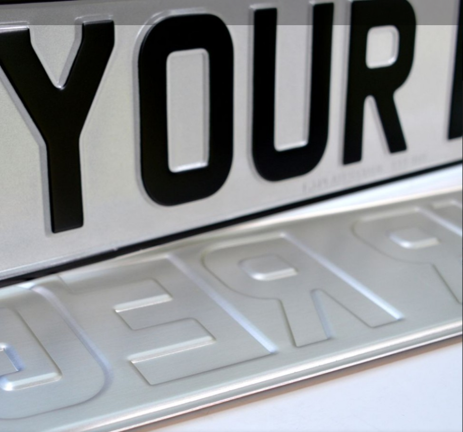 Pressed number plates metal embossed Car Mot registration plates UK 100% Road Legal
