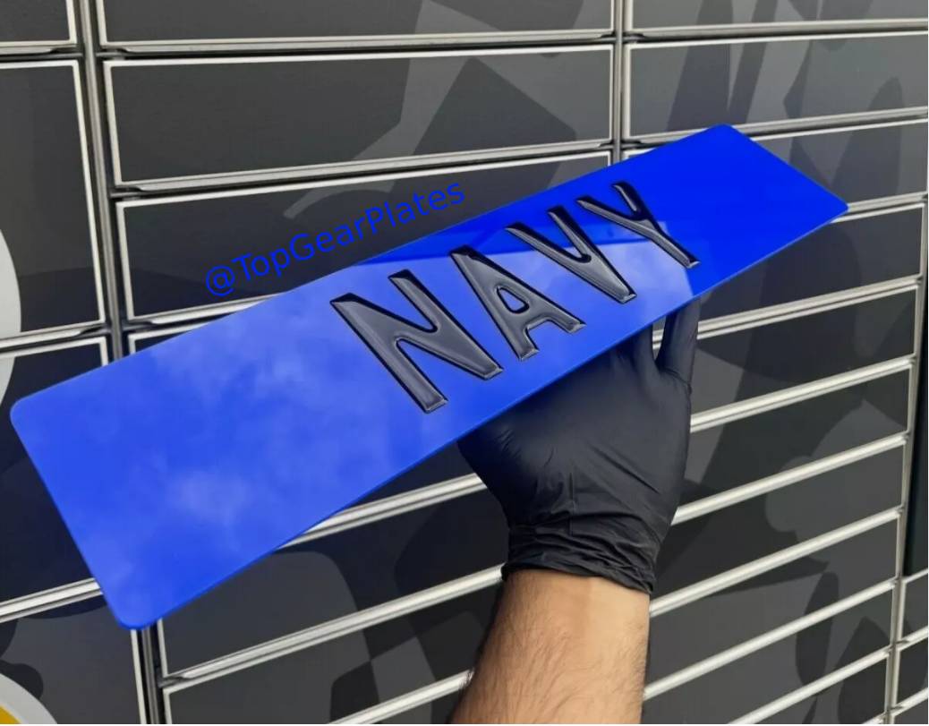 3D Gel Coloured Plate - Navy