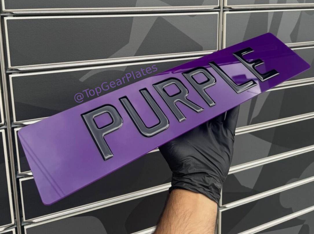 3D Gel Coloured Plate - Purple