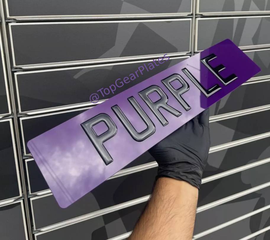 3D Gel Coloured Plate - Purple