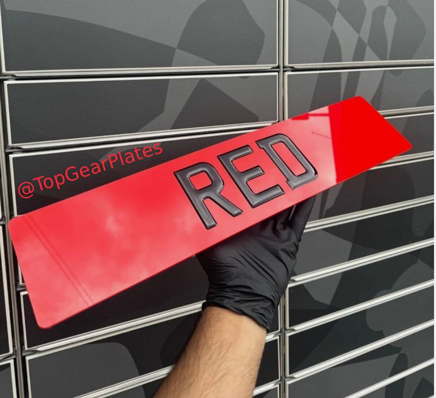 3D Gel Coloured Plate - Red