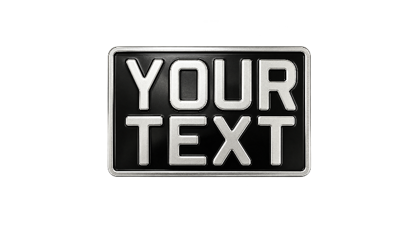 Classic Metal Pressed 7×5 Motorbike Number Plate - Single