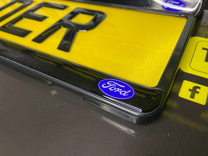 3D Gloss Gel - Quick Release - Car / Van Number Plate Holder Surround - FORD PERFORMANCE Red