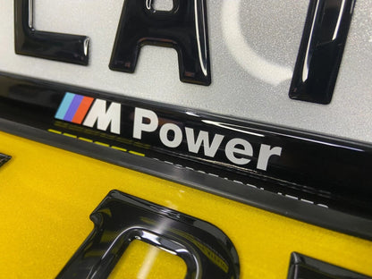 3D Gloss Gel Domed - Quick Release - Number Plate Holder - BMW M Power