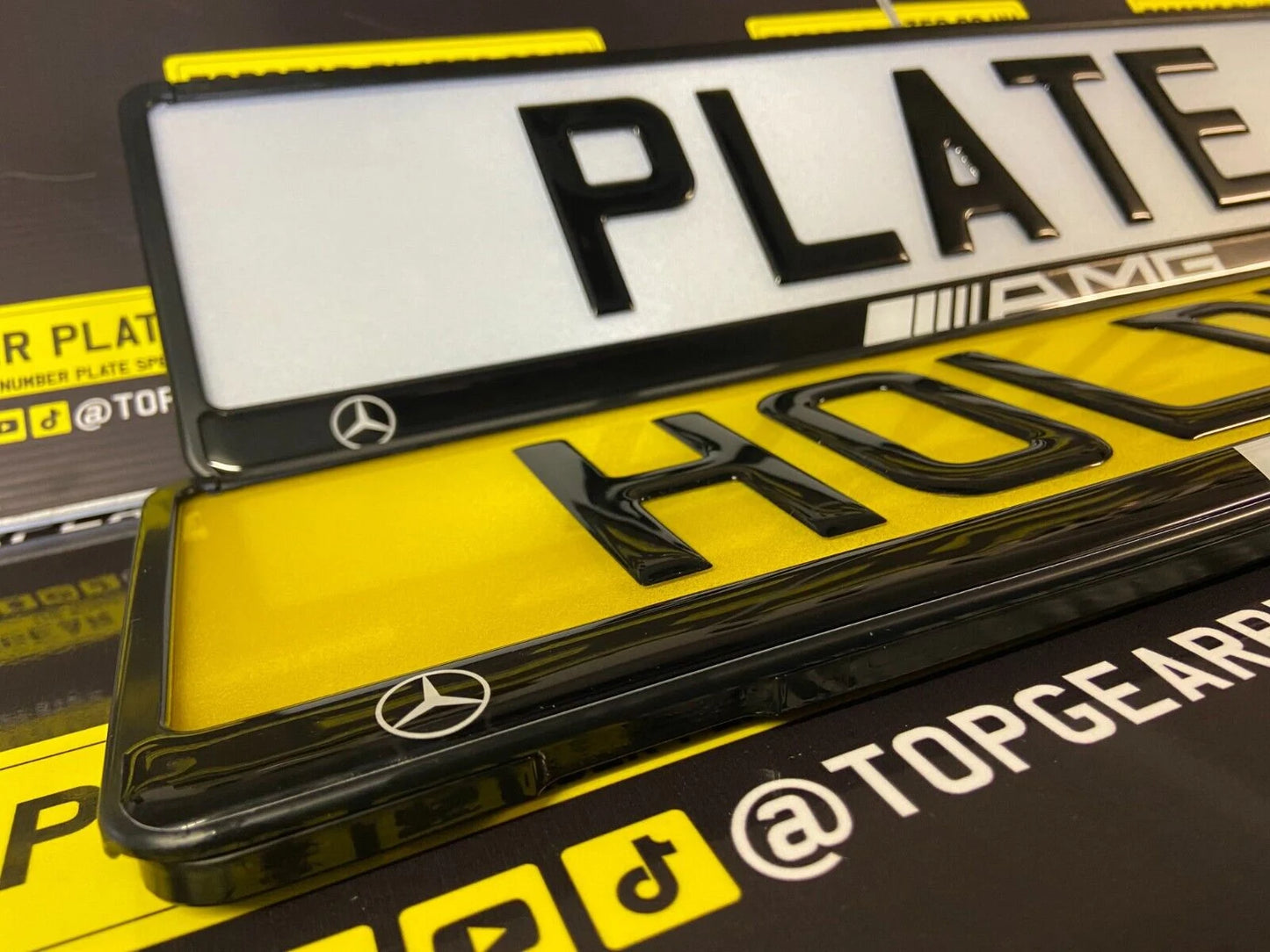 3D Gloss Gel Domed - Quick Release - Number Plate Holder - MERCEDES AMG