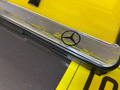 3D Gloss Gel - Quick Release - Car / Van Number Plate Holder Surround - MERCEDES AMG Chrome