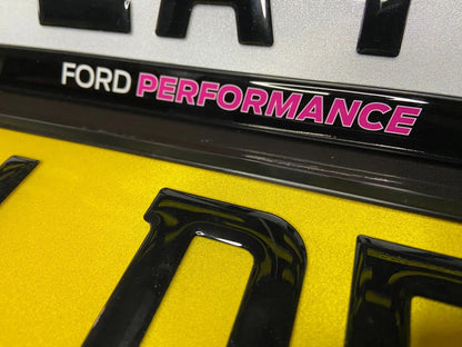 3D Gloss Gel - Quick Release - Number Plate Holder- FORD PERFORMANCE - PINK