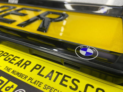 3D Gloss Gel Domed - Quick Release - Number Plate Holder - BMW