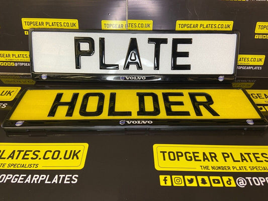 3D Gloss Gel - Quick Release - Car / Van Number Plate Holder Surround - VOLVO