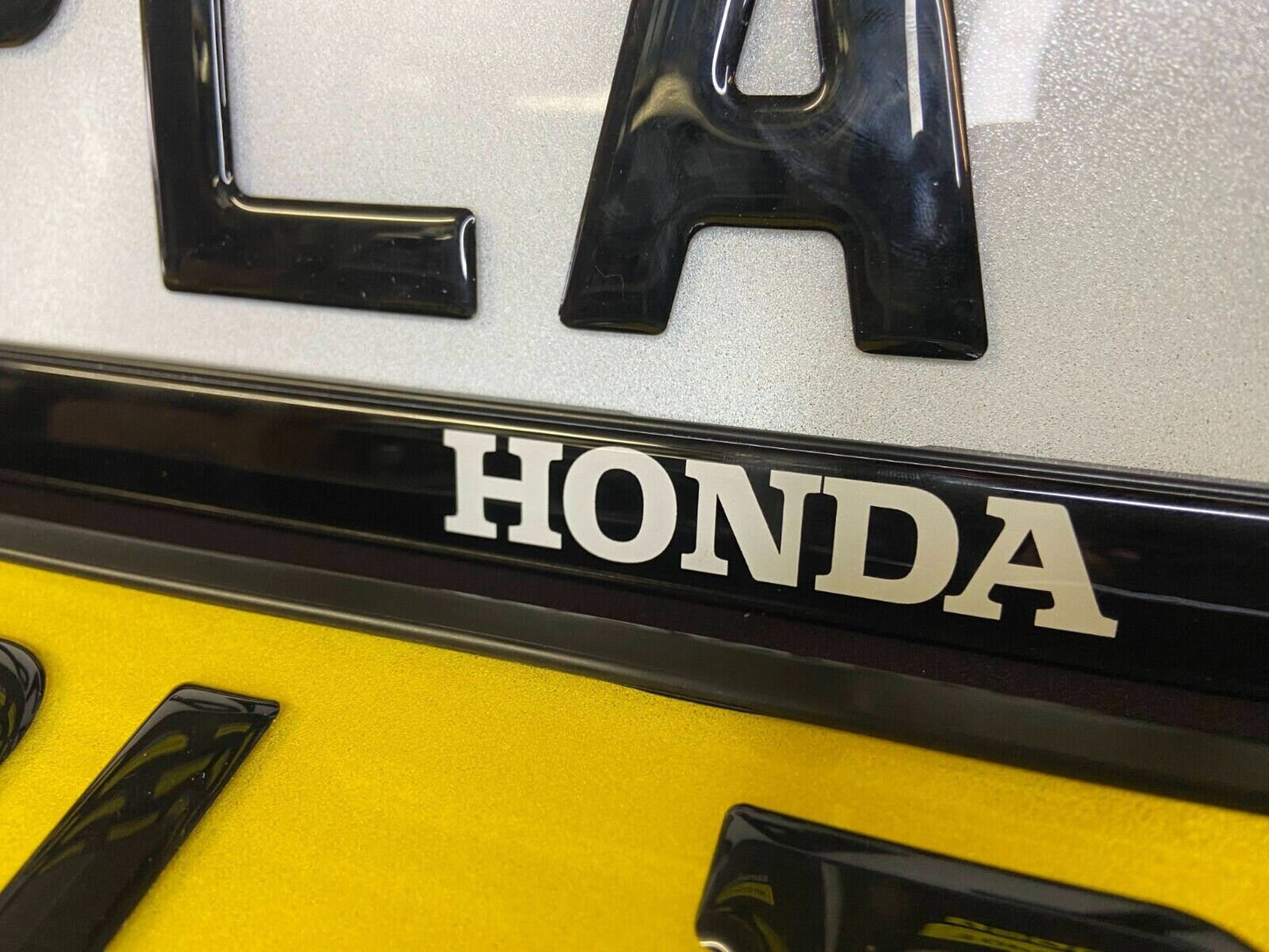 3D Gloss Gel Domed - Quick Release - Number Plate Holder - HONDA