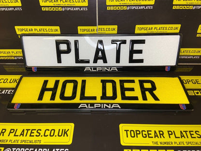 3D Gloss Gel - Quick Release - Car / Van Number Plate Holder Surround - BMW ALPINA