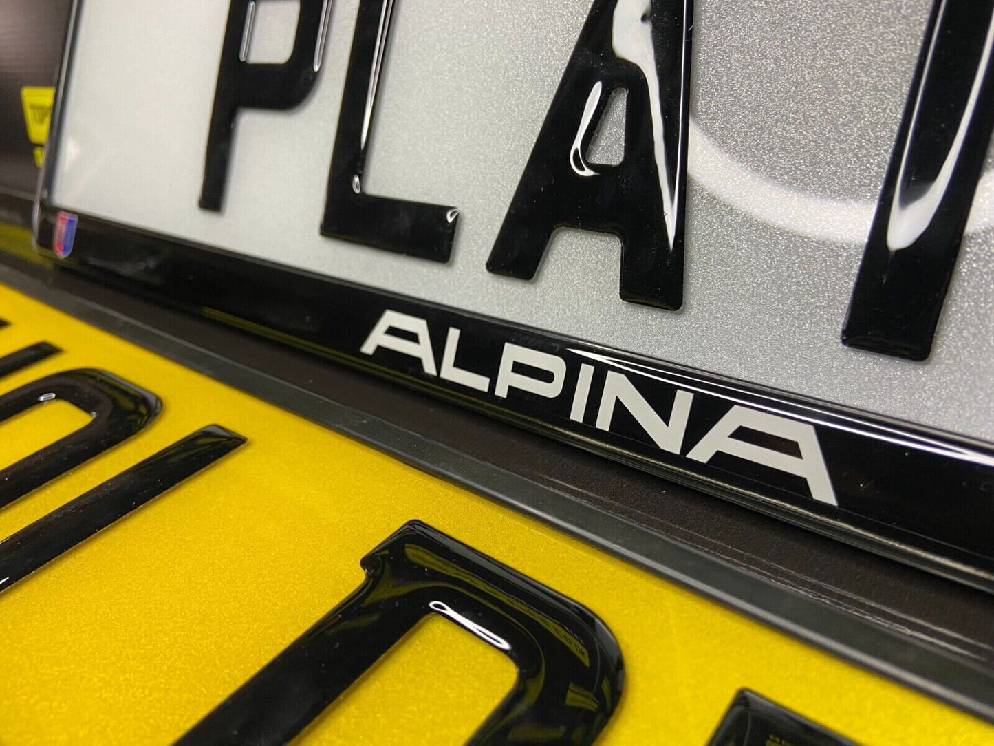 3D Gloss Gel - Quick Release - Car / Van Number Plate Holder Surround - BMW ALPINA