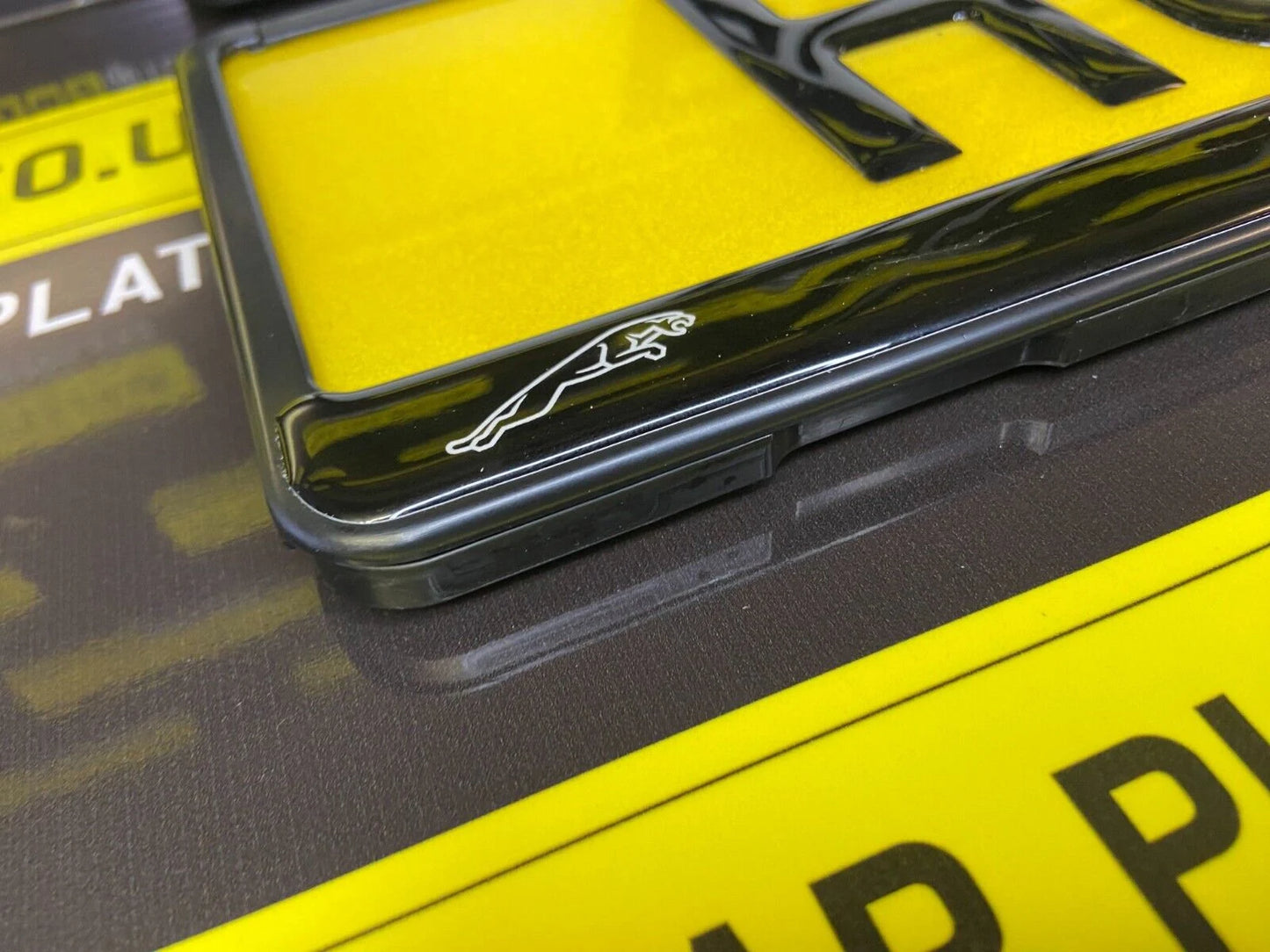 3D Gloss Gel Domed - Quick Release - Number Plate Holder - JAGUAR