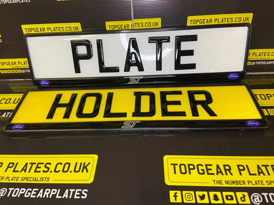 3D Gloss Gel -Quick Release - Number Plate Holder- FORD - ST