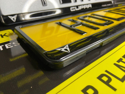 3D Gloss Gel - Quick Release - Car / Van Number Plate Holder Surround - CUPRA