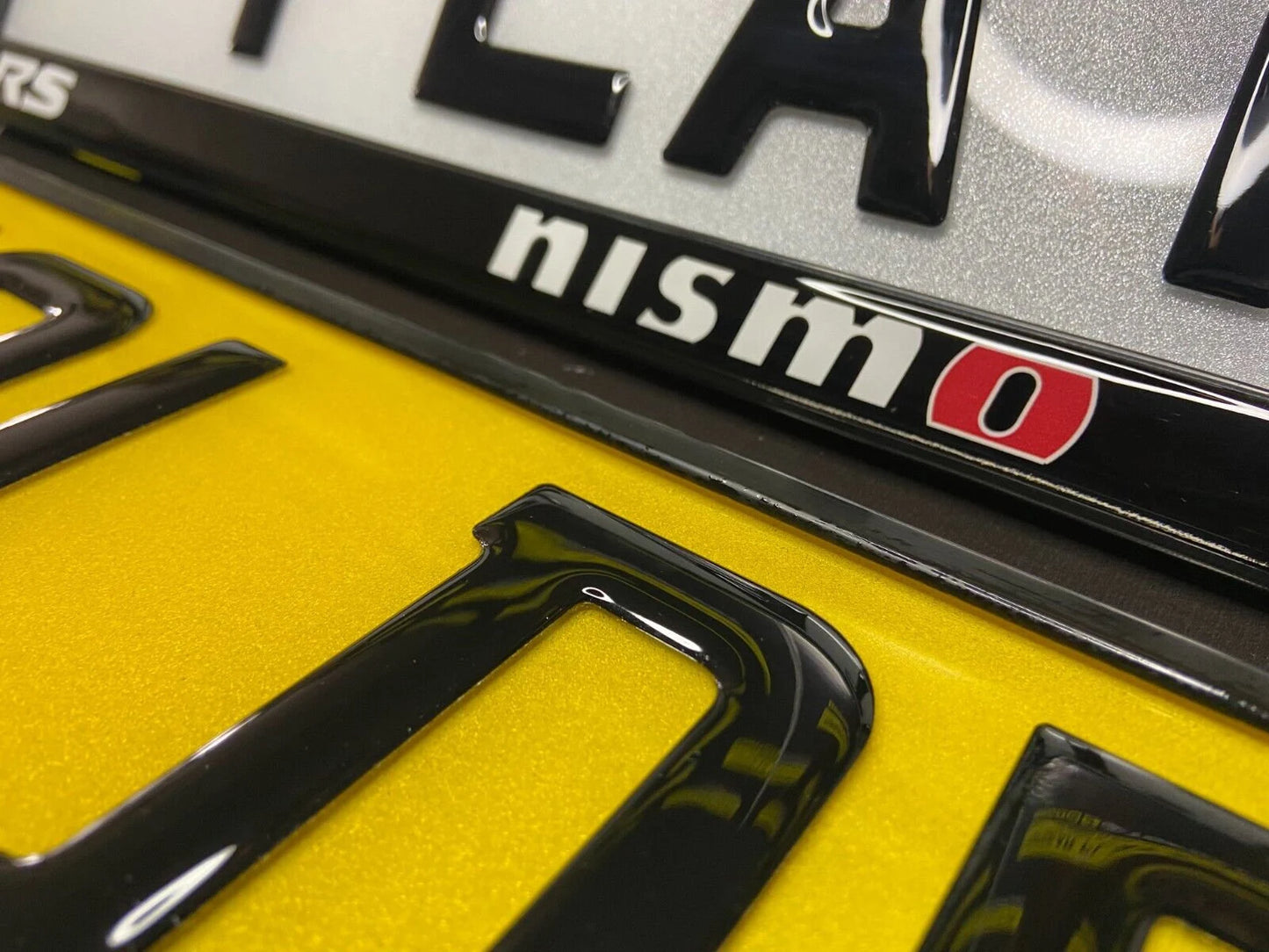 3D Gloss Gel - Quick Release - Car / Van Number Plate Holder Surround - NISMO RS