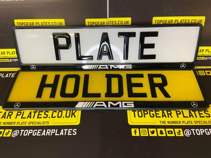 3D Gloss Gel Domed - Quick Release - Number Plate Holder - MERCEDES AMG