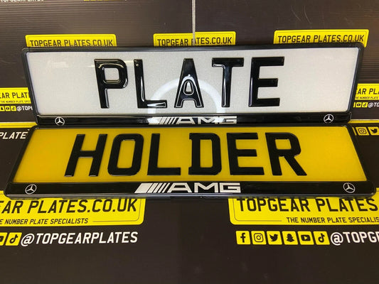 3D Gloss Gel Domed - Quick Release - Number Plate Holder - MERCEDES AMG