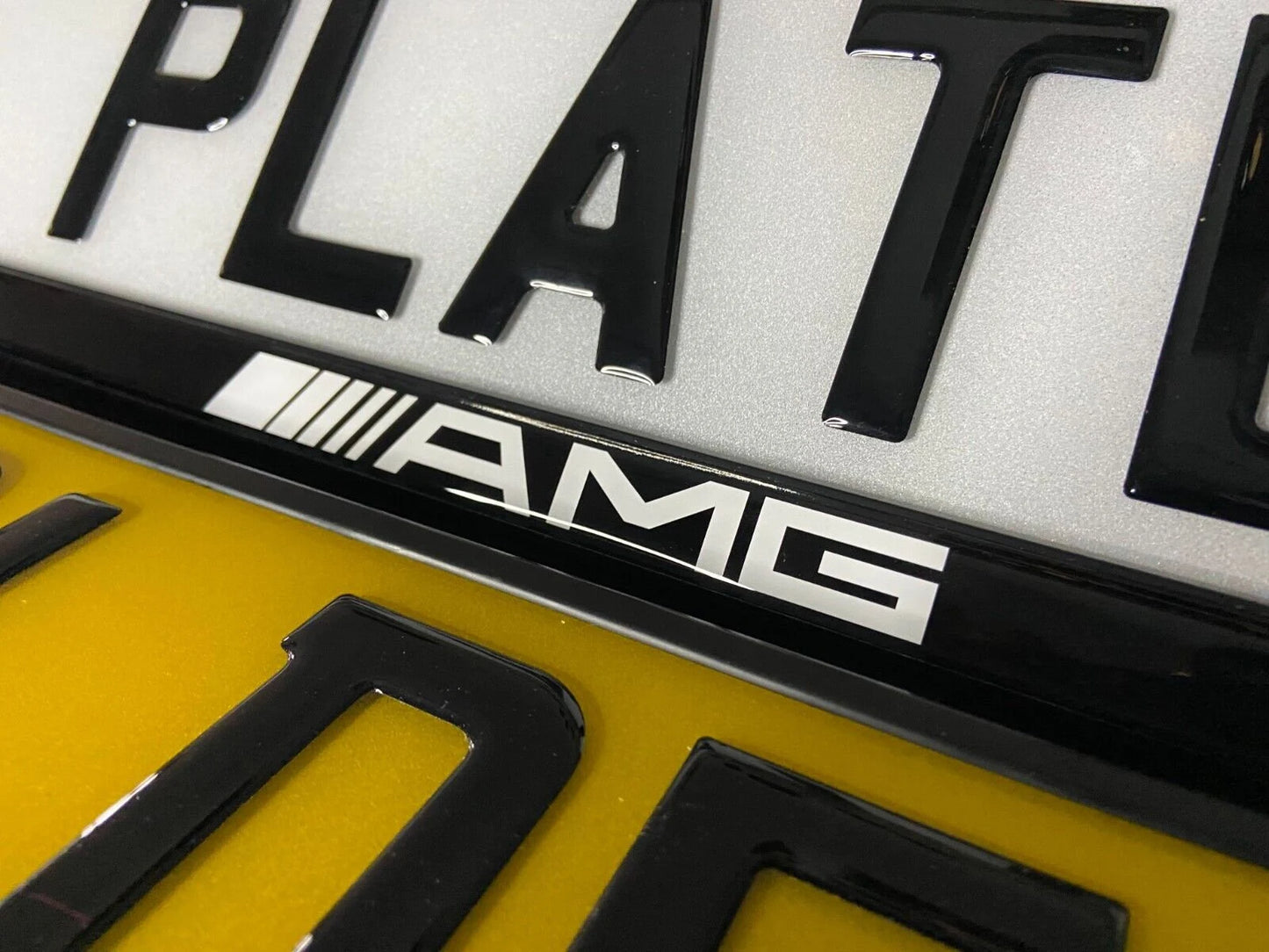 3D Gloss Gel Domed - Quick Release - Number Plate Holder - MERCEDES AMG