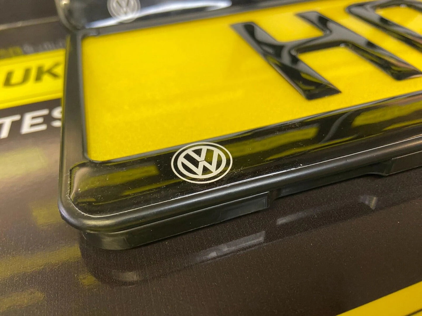 3D Gloss Gel - Quick Release - Car / Van Number Plate Holder Surround - VOLKSWAGEN: GTI