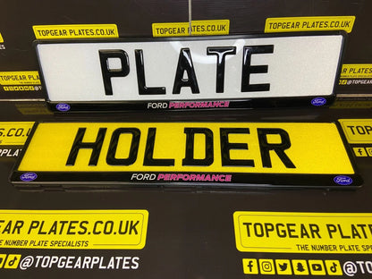 3D Gloss Gel - Quick Release - Number Plate Holder- FORD PERFORMANCE - PINK