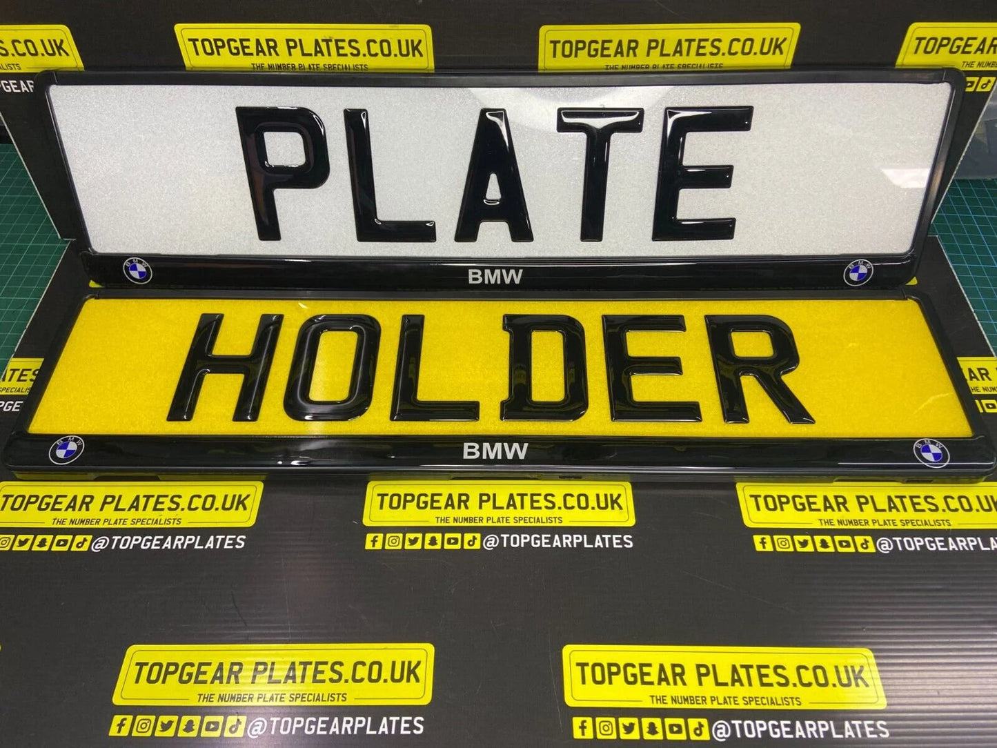 3D Gloss Gel Domed - Quick Release - Number Plate Holder - BMW