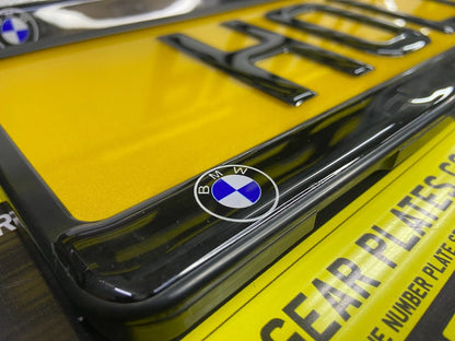 3D Gloss Gel Domed - Quick Release - Number Plate Holder - BMW