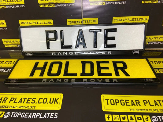 3D Gloss Gel - Quick Release - Car / Van Number Plate Holder Surround - RANGE ROVER