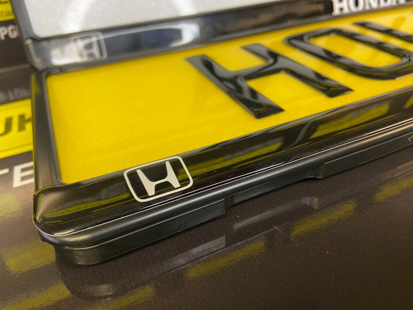 3D Gloss Gel Domed - Quick Release - Number Plate Holder - HONDA