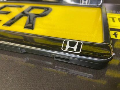 3D Gloss Gel Domed - Quick Release - Number Plate Holder - HONDA