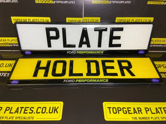 3D Gloss Gel - Quick Release - Number Plate Holder- FORD PERFORMANCE - GREEN