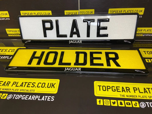 3D Gloss Gel Domed - Quick Release - Number Plate Holder - JAGUAR