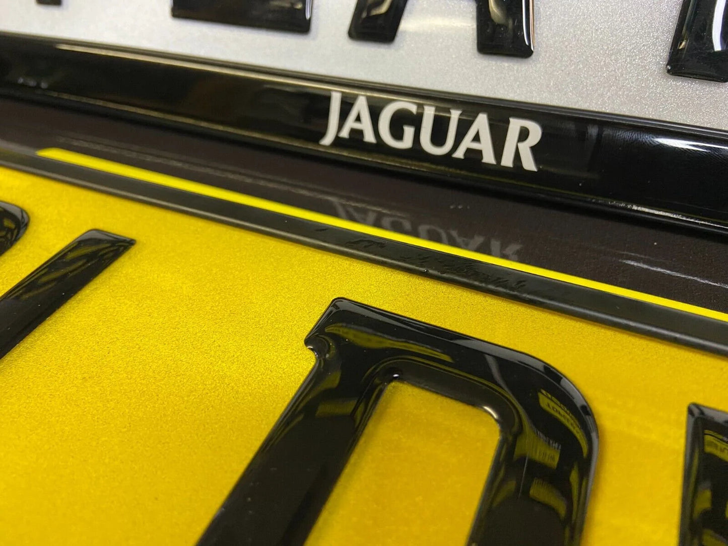 3D Gloss Gel Domed - Quick Release - Number Plate Holder - JAGUAR