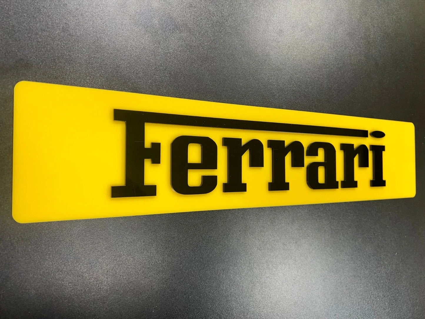 3D Custom Bedroom, Showplate, Mancave Signs - Ferrari Yellow/Black Font