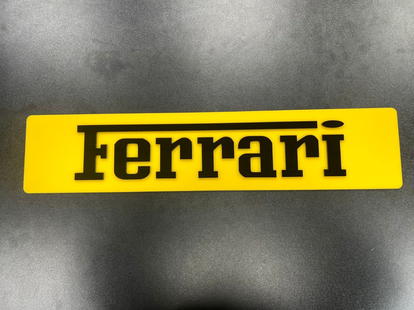 3D Custom Bedroom, Showplate, Mancave Signs - Ferrari Yellow/Black Font