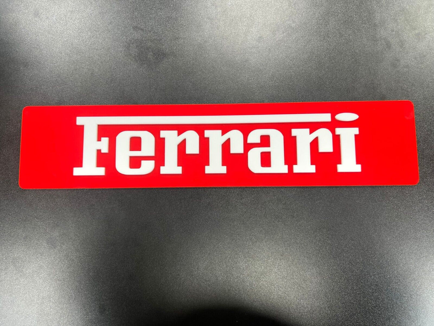 3D Custom Bedroom, Showplate, Mancave Signs - Ferarri Red/White Font