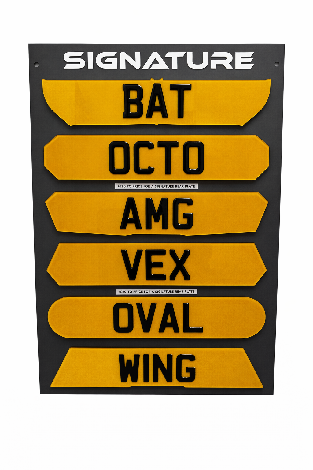 2D Printed Number Plates - Road Legal